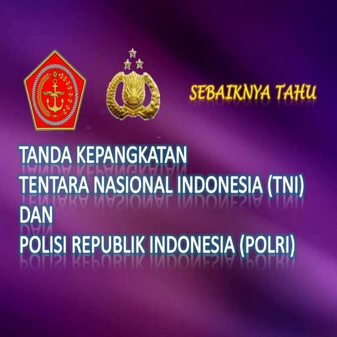 Tanda Kepangkatan TNI - POLRI