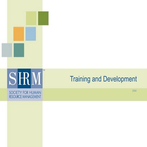  Training and Development