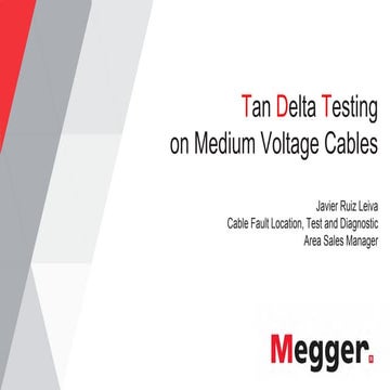 Tan Delta on MV Cables (Megger)