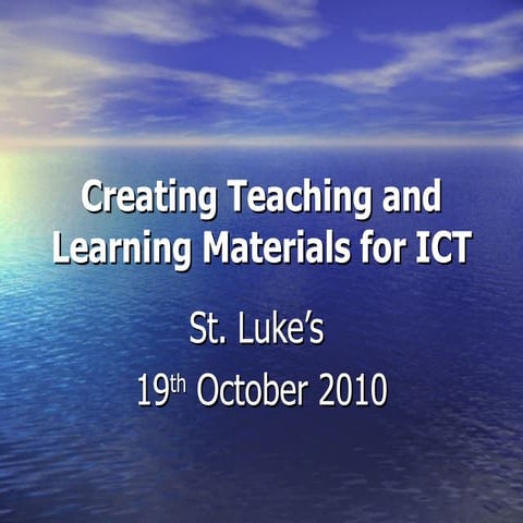 ICT Teaching and Learning Resources
