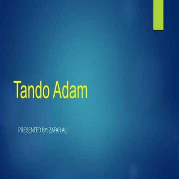 Tandoadam 2 pakistan | PPTX