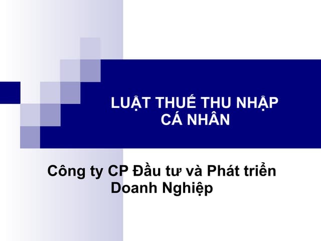 Tanet  - Gioi thieu Thue TNCN - Phan 1