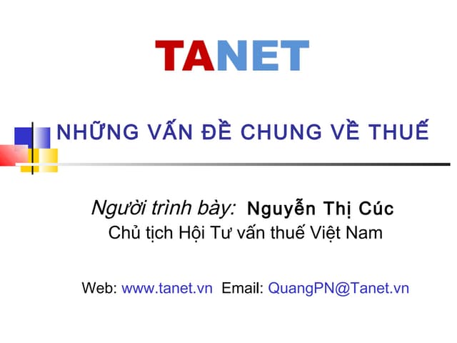 TANET - .Van de chung ve thue  - 07...