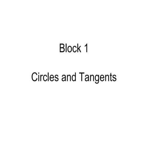 Tangents + intersections