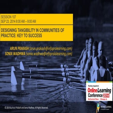 Tangibility in communities of practice