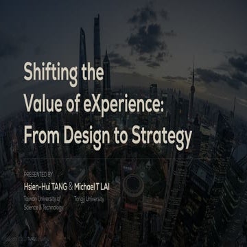 UX STRAT Online 2021 Presentation by Dr. Hsien-Hui Tang and Michael T Lai