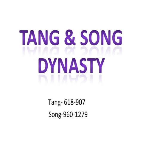 Tang songdynasty
