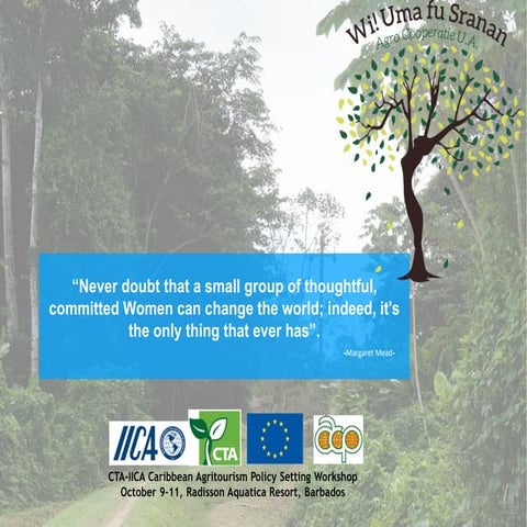 Caribbean Agrotourism Policy Setting Workshop: Tania Lieuw-a-Soe; Potential f...