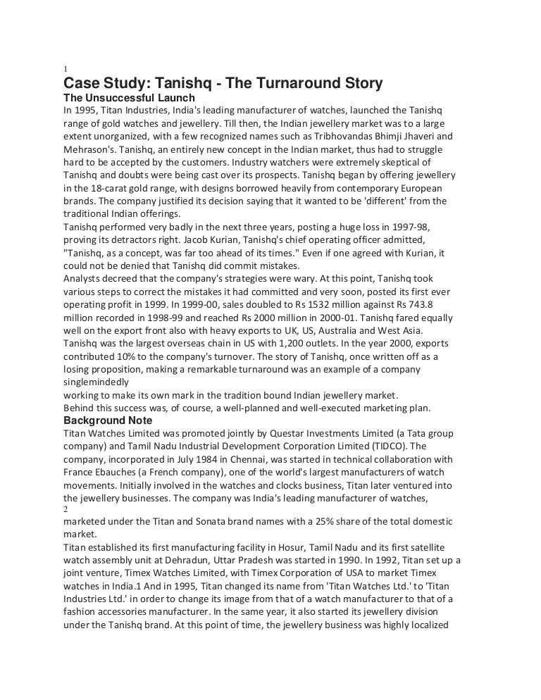 What is the principal market place that the tanishq case focused on image