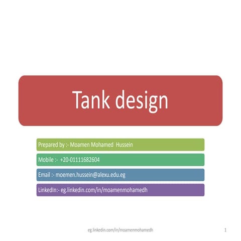 Tank design - powerpoint slides