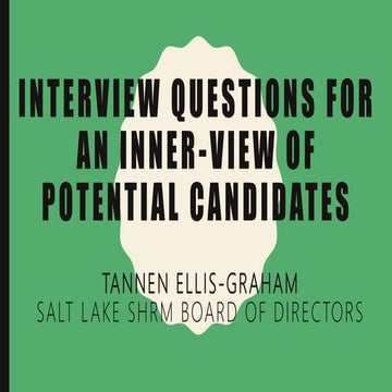Tannen graham interview questions