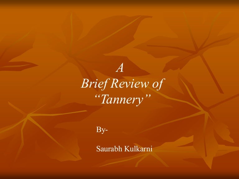 Tannery Industry tannery-industry