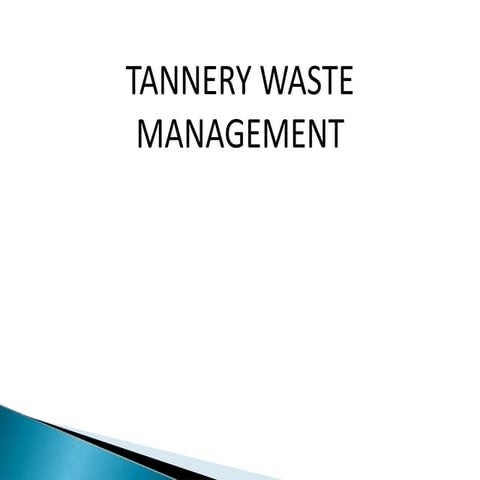 Tannery Waste Management