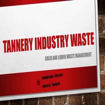 Tanning industry waste