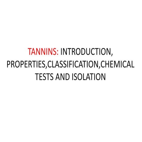 Tannins
