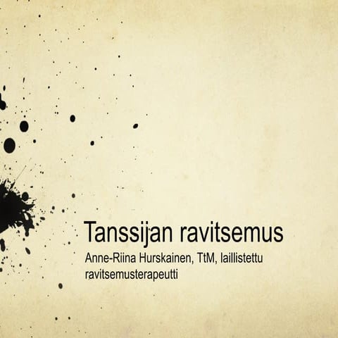 Tanssijan ravitsemus anne riina-hurskainen | PDF