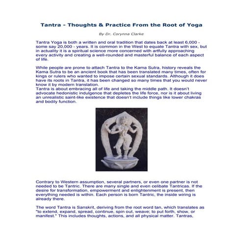 Tantra   thoughts & practice from the root of yoga