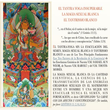 TANTRA YOGA INSUPERABLE. LA MAGIA SEXUAL BLANCA. EL TANTRISMO BLANCO | PPT
