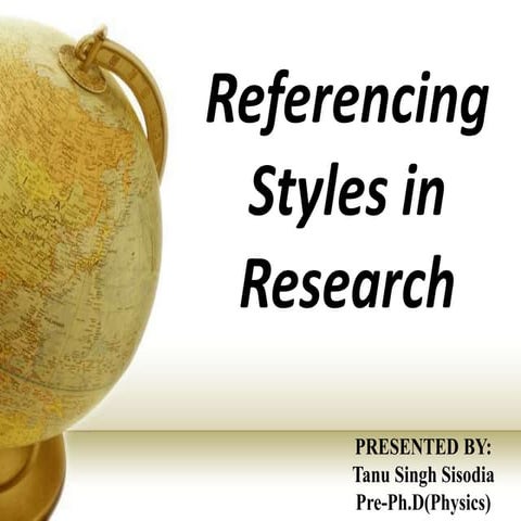 Referencing Styles in Research