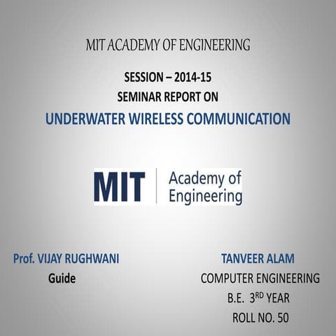 wireless Communication Underwater(Ocean)