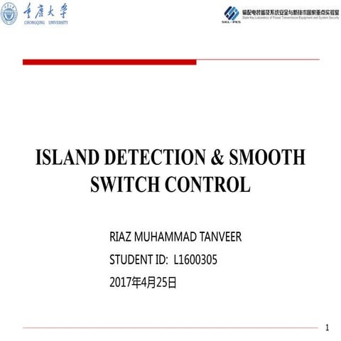 Island Detection and Control Techniques 