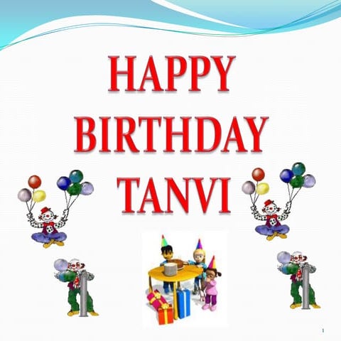 Tanvi's birthday picture. 2 | PPT