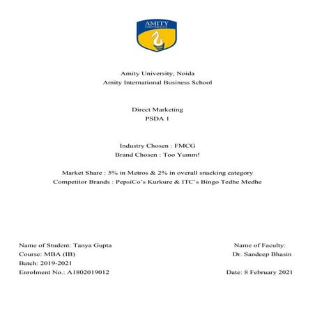 Industry Analysis - Too Yum!