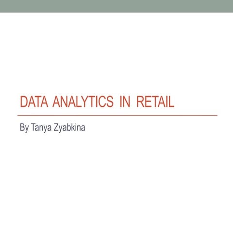 Data analytics in retail
