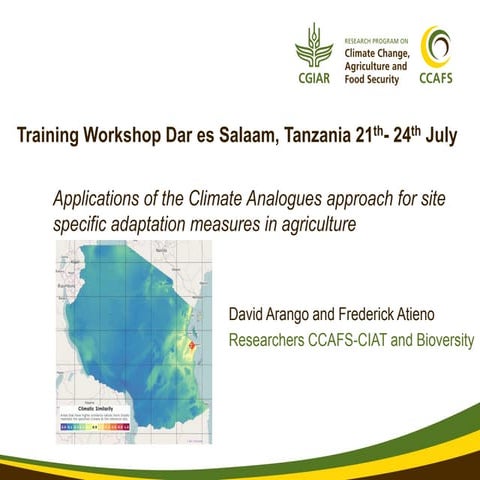 Applications of the Climate Analogues approach for site specific adaptation m...