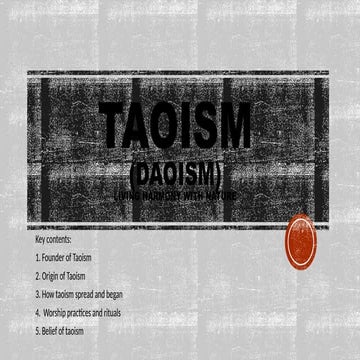 Taoism | PPTX