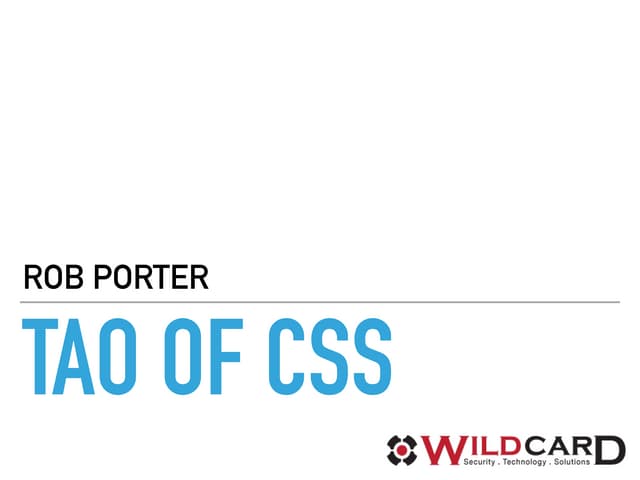 Tao of CSS