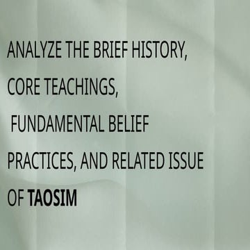 Taoism Powerpoint Presentation Grade11 Pptx