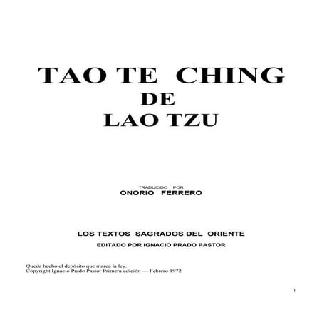 Tao te ching   lao tzu - onório ferrero [esp]