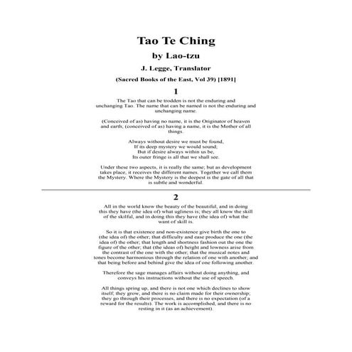 Tao te ching کانون زبان جهان 36633872 آدرسجاده فرد