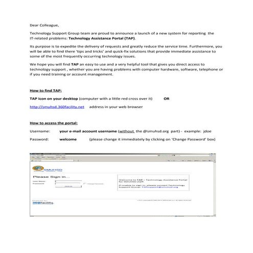 Technology Assistance Program