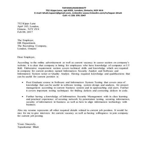 Tapankumar bhatt resume