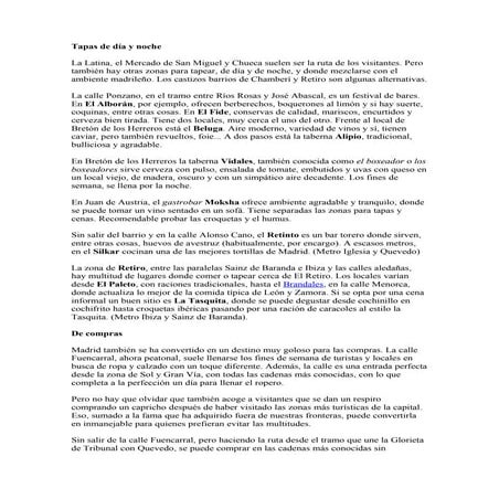 Tapas de día y noche