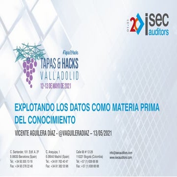 Explotando los datos como materia prima del conocimiento