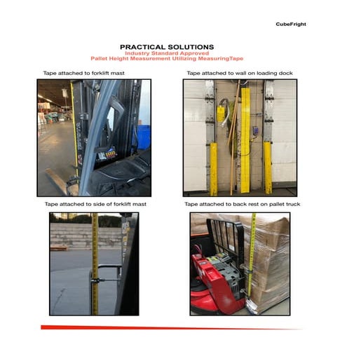 Freight pallet height measurements in typical LTL and material handling ...