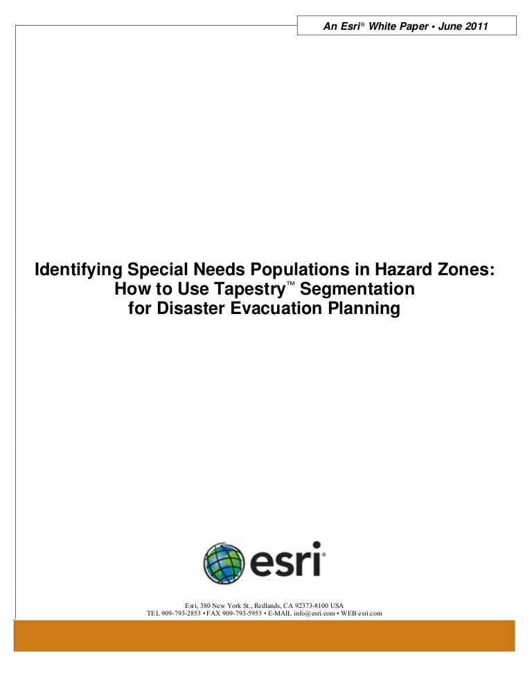 Identifying Special Needs Populations in Hazard Zones How to Use Tap…