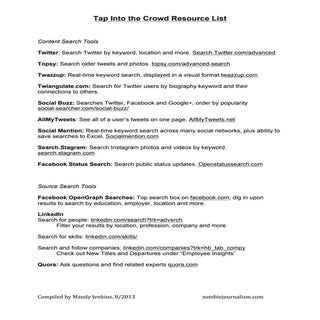 Social Tools: Social search, verifi...