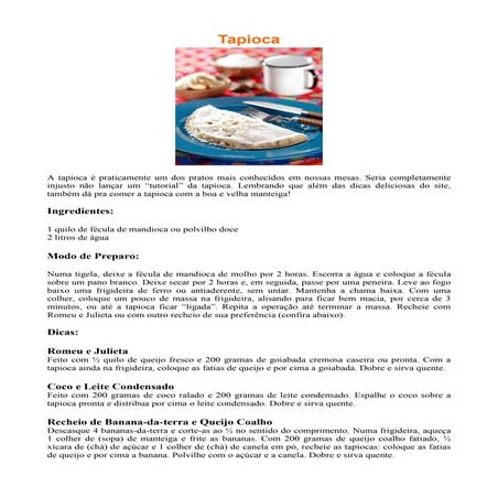 Tapioca | PDF