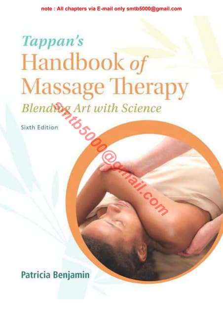 Tappans Handbook of Massage Therapy 6th Edition by Benjamin Test Bank.pdf