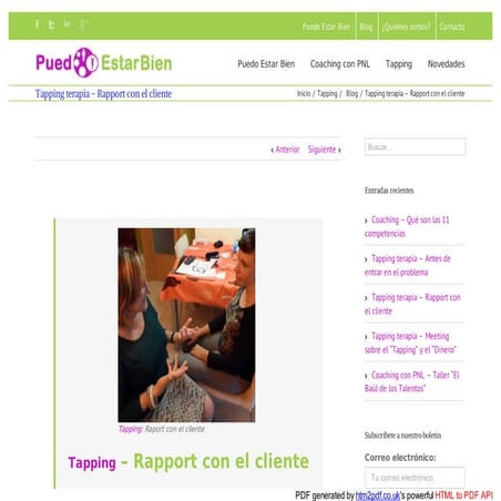Tapping – rapport con el cliente | PDF