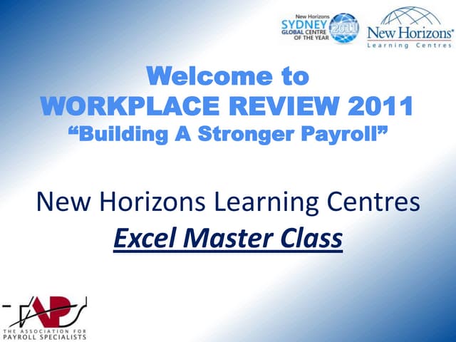 Excel Master Class