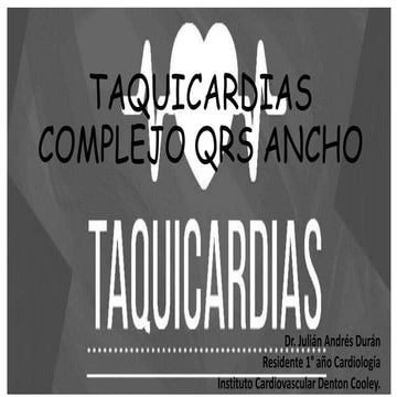 Taquicardias complejo qrs ancho