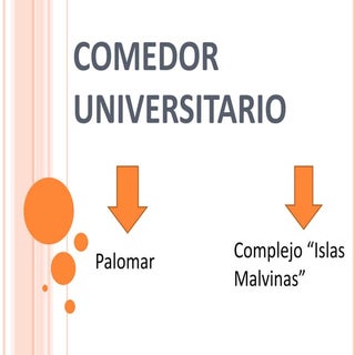 Tarabajo comedor universitario.