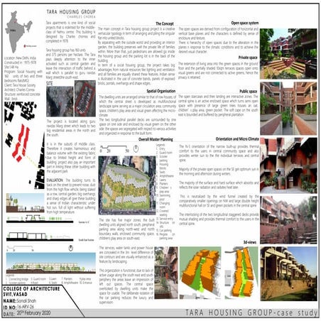 Tara housing by Charles correa 