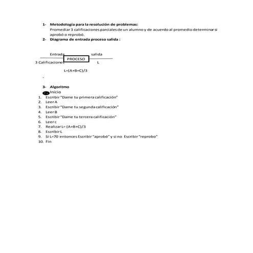 PROBLEMAS DE ALGORTMO DE INFORMATICA 1