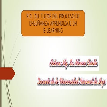 Rol del docente en e-learning_Marcia Criollo